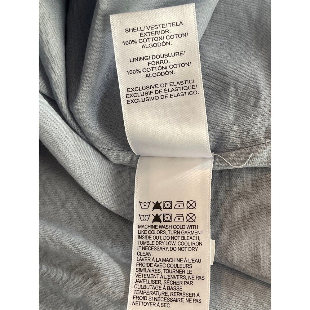 Lucky Brand Babydoll Tiered Dress Sz L Boho Festival Y2K Blue Patchwork Cotton - Picture 15 of 16